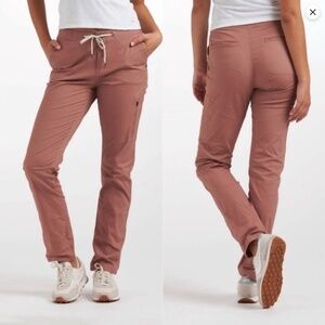 Vuori Ripstop Pants Women L Adobe Terracotta DuraTerra Drawstring Hiking Jogger